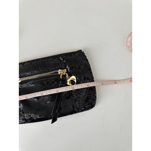Coach poppy wristlet - black sequin - Picture 2 of 7